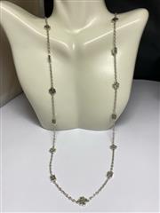 Lois Hill Sterling Silver Long Station Necklace